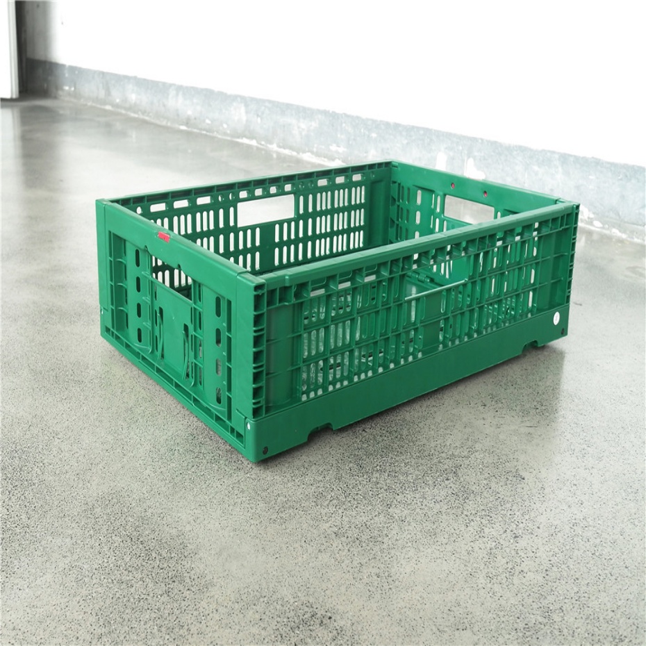 全运  600x400x120mm可回收PP塑料折叠板条箱 TY604015W-S