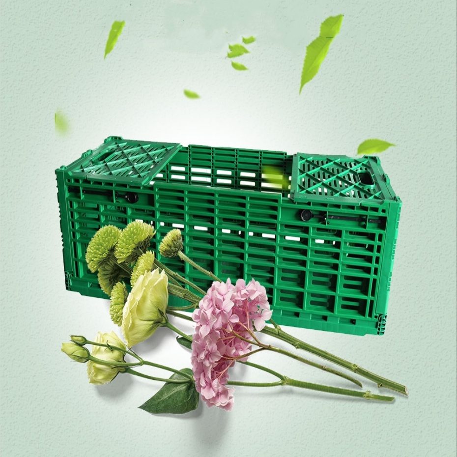 全运 水果/蔬菜箱可回收折叠PP塑料网状篮 KB1004030W