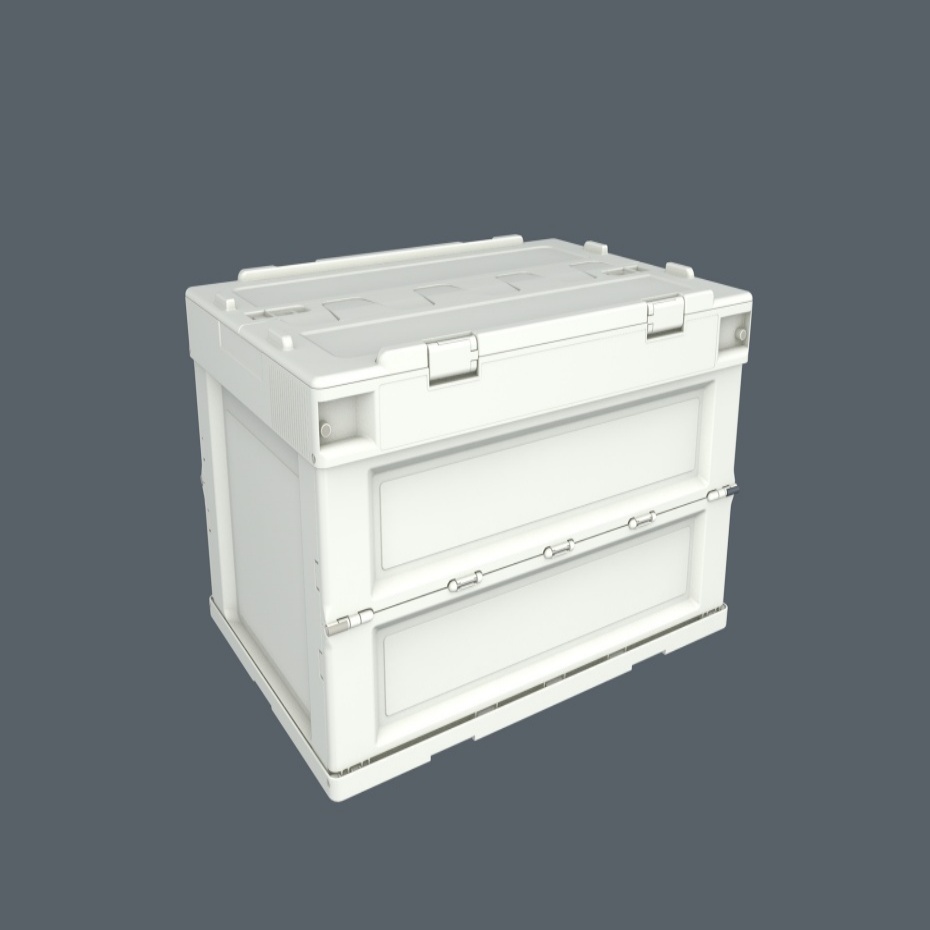 全运 可回收矩形PP塑料家庭储存箱多功能固体折叠板条箱 XS533634C