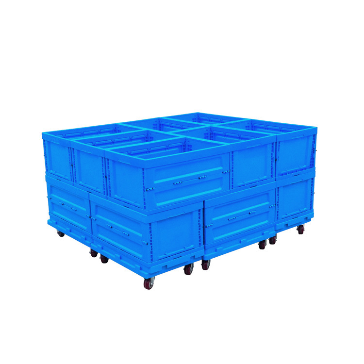 全运 大型可回收折叠塑料板条箱  XS604030W