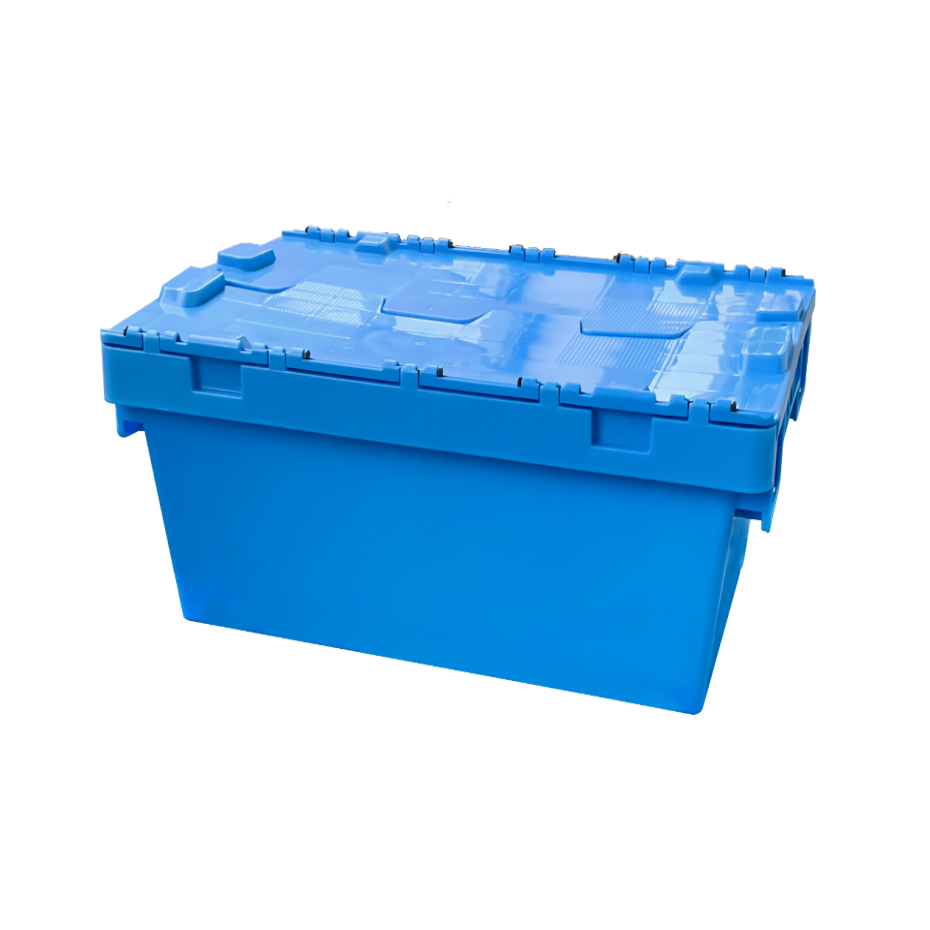 全运   蓝色可批发实心PP材料可套叠和可堆叠存储塑料斜插箱 CXWC604036C