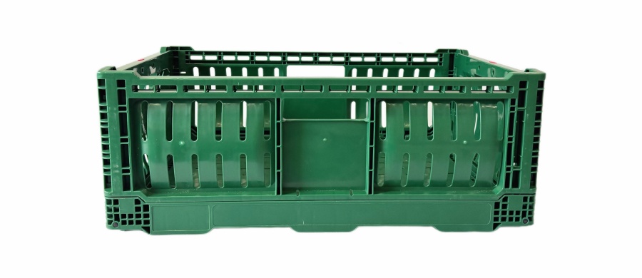 全运 弧形带按钮可折叠pp材质果蔬篮 KN604022W-HS